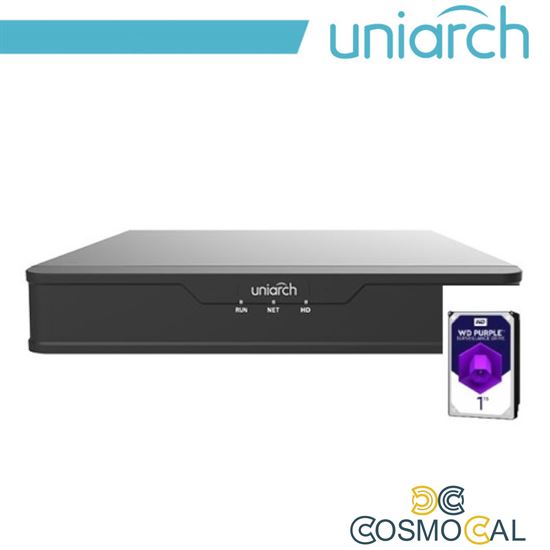 XVR Uniarch 8 Canali 5 in 1, 4 MP@15fps, HDD 1TB incluso